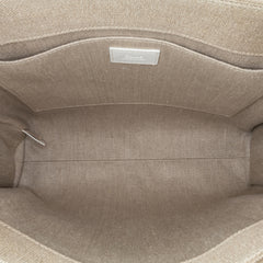 Medium Linen Blanket Stitched Woody Tote