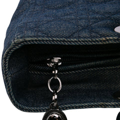 Large Denim Cannage Lady Dior