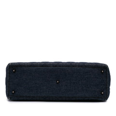 Large Denim Cannage Lady Dior