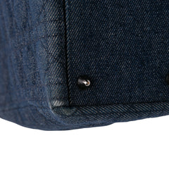Large Denim Cannage Lady Dior