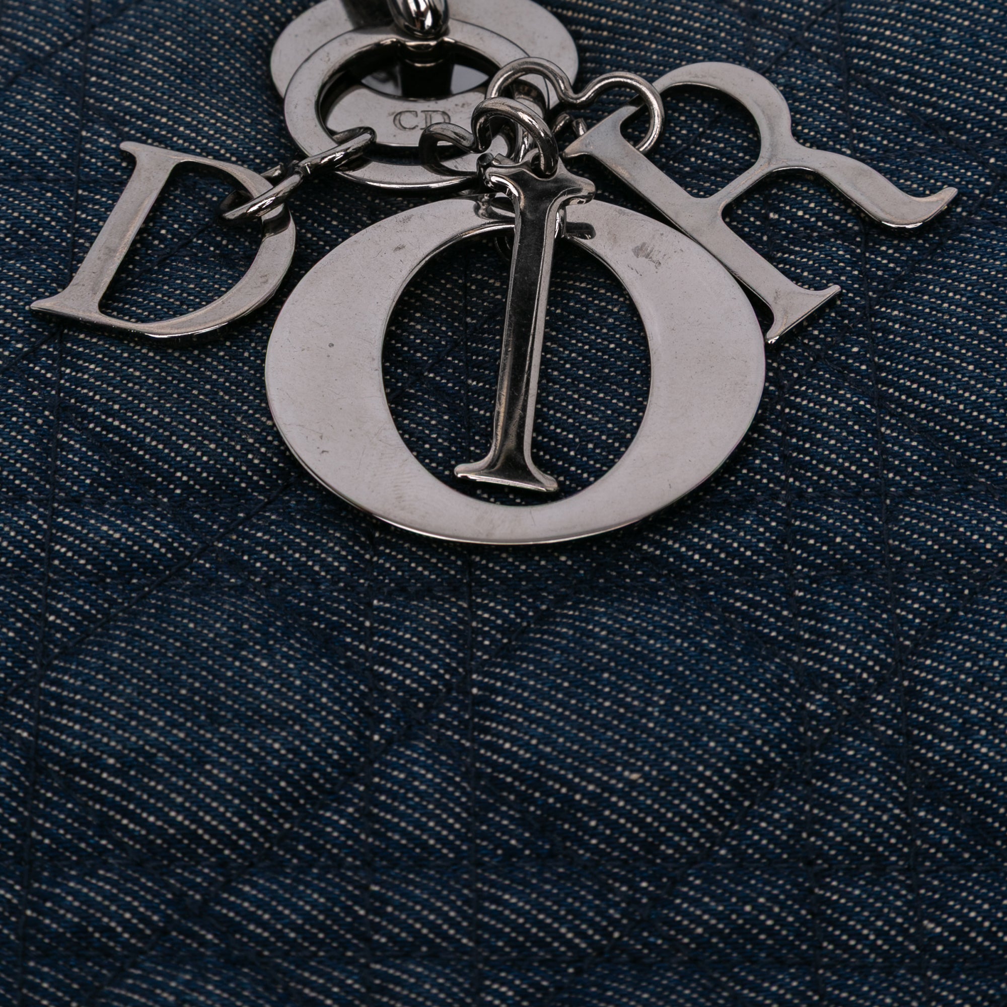 Large Denim Cannage Lady Dior