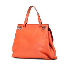 Small Leather Bamboo Daily Satchel