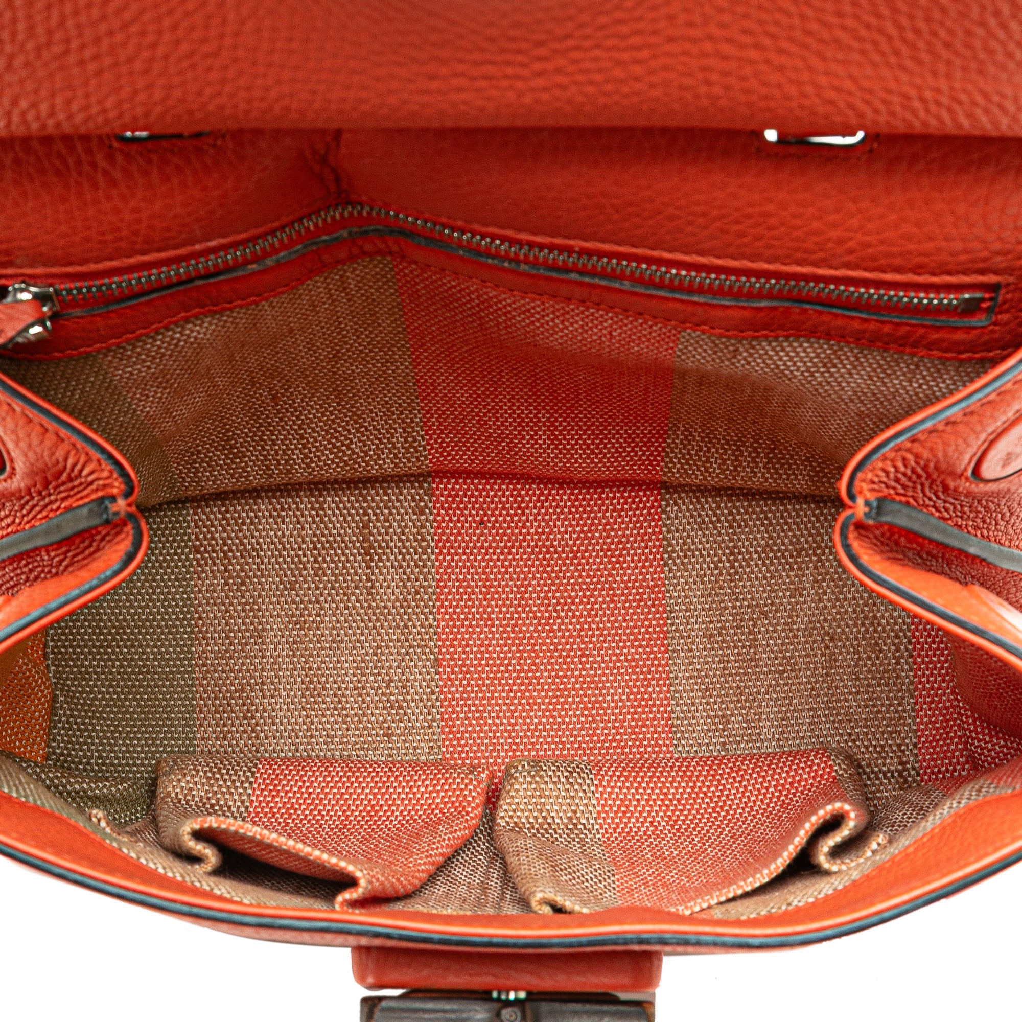 Small Leather Bamboo Daily Satchel