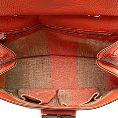 Small Leather Bamboo Daily Satchel