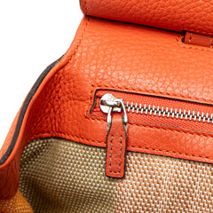 Small Leather Bamboo Daily Satchel