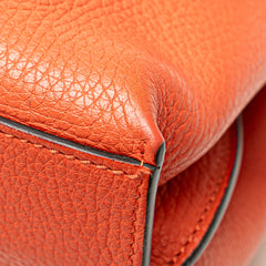 Small Leather Bamboo Daily Satchel