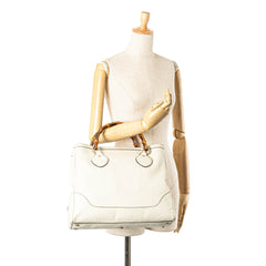 Medium Leather Bamboo Diana Tote