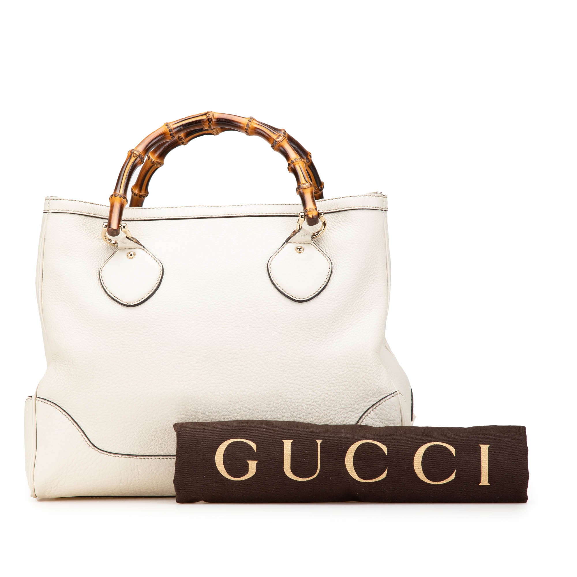 Medium Leather Bamboo Diana Tote