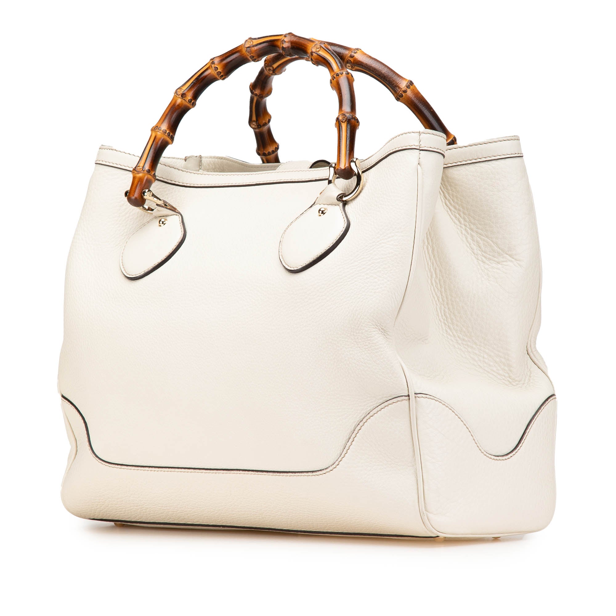 Medium Leather Bamboo Diana Tote