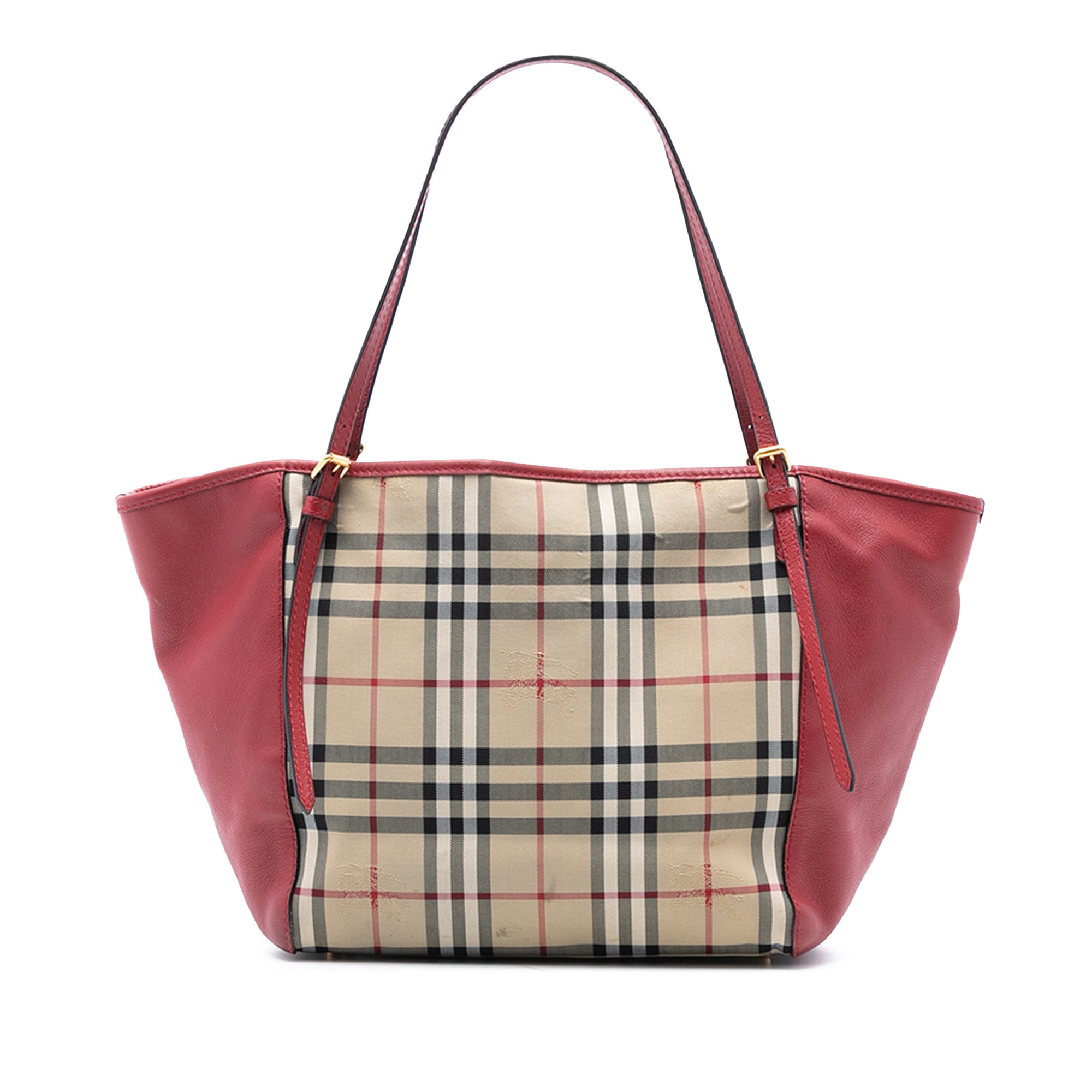 Small Haymarket Check Canvas and Leather Canterbury Tote