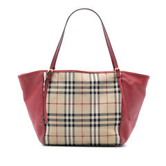 Small Haymarket Check Canvas and Leather Canterbury Tote