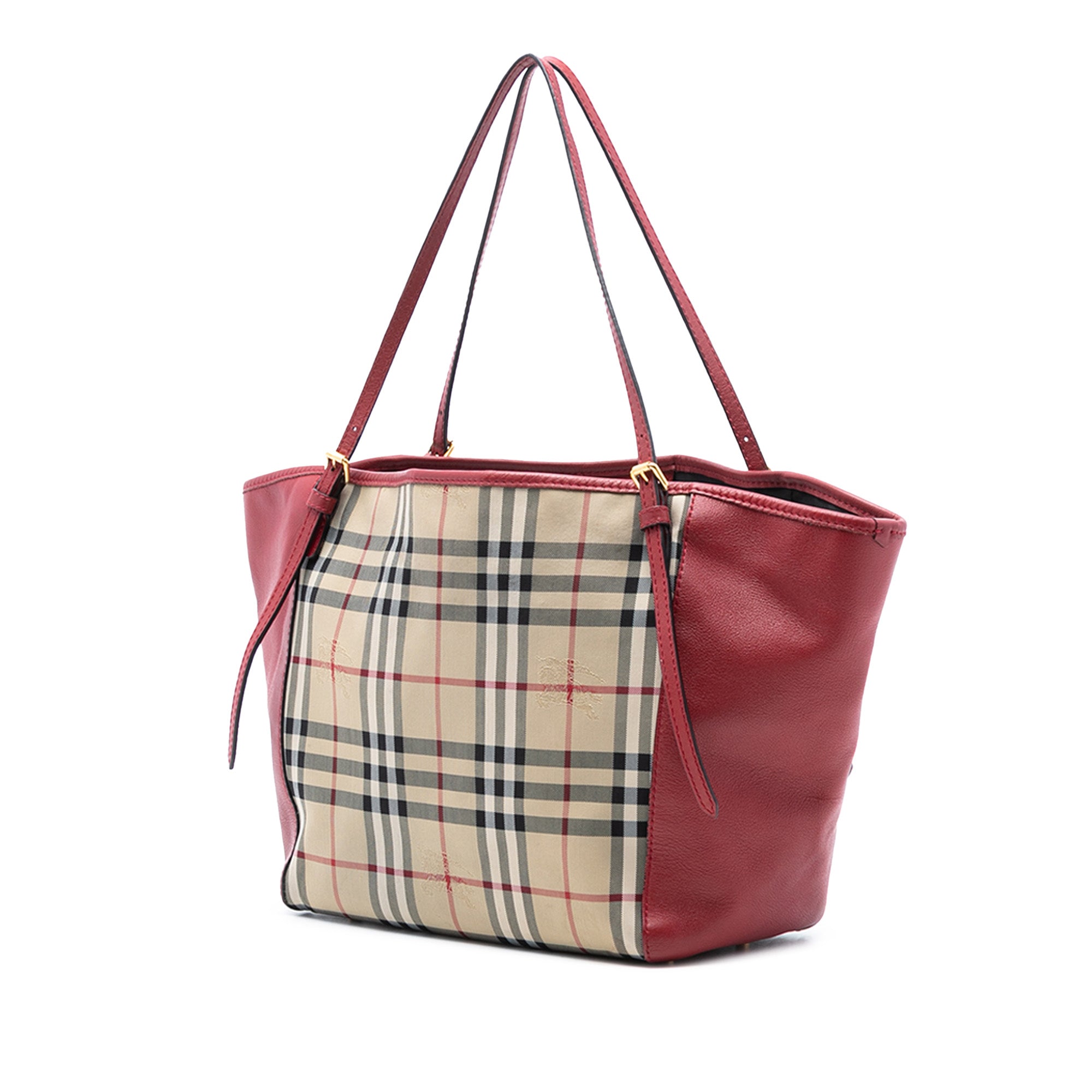 Small Haymarket Check Canvas and Leather Canterbury Tote