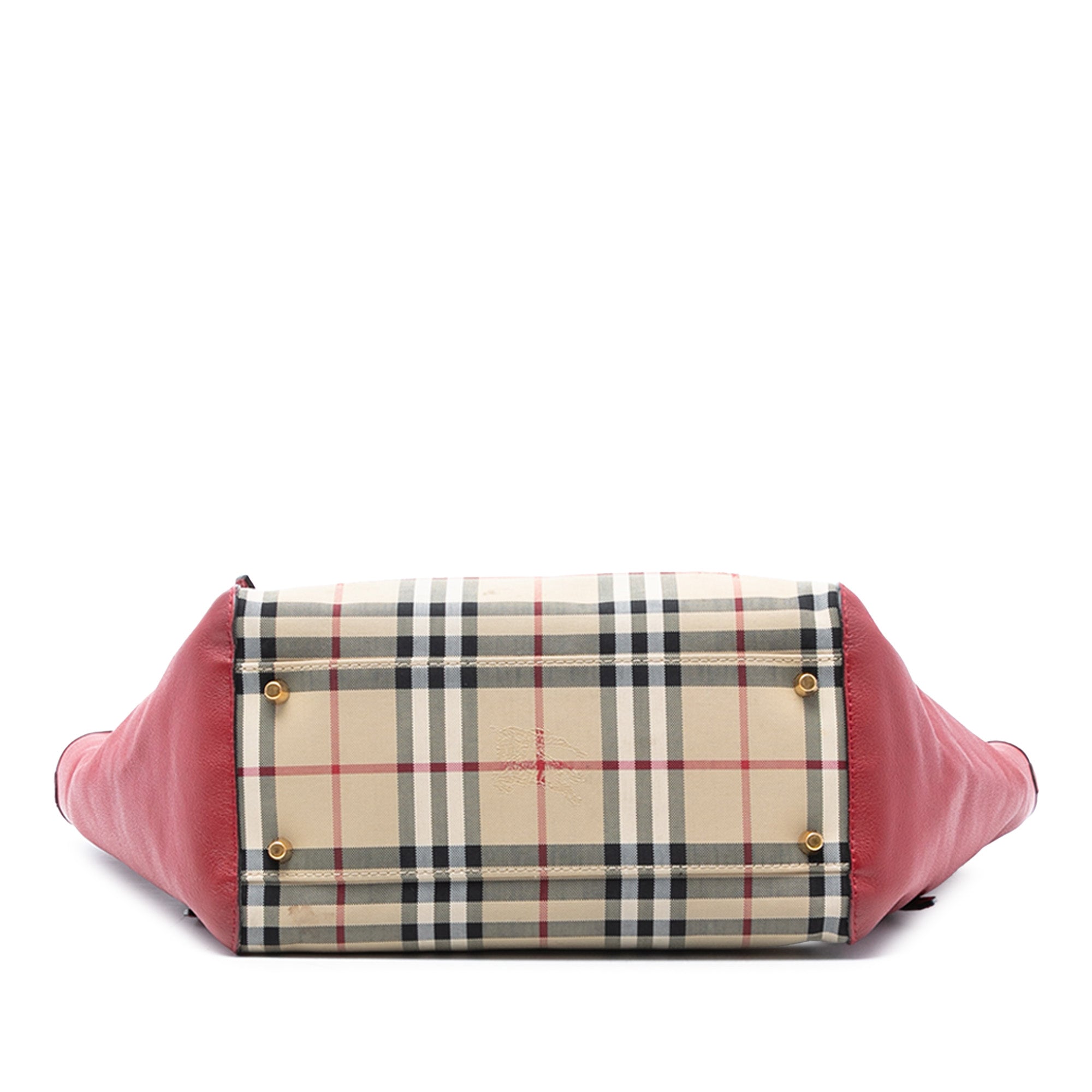 Small Haymarket Check Canvas and Leather Canterbury Tote