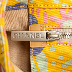 Canvas Camellia Rope Bucket Bag