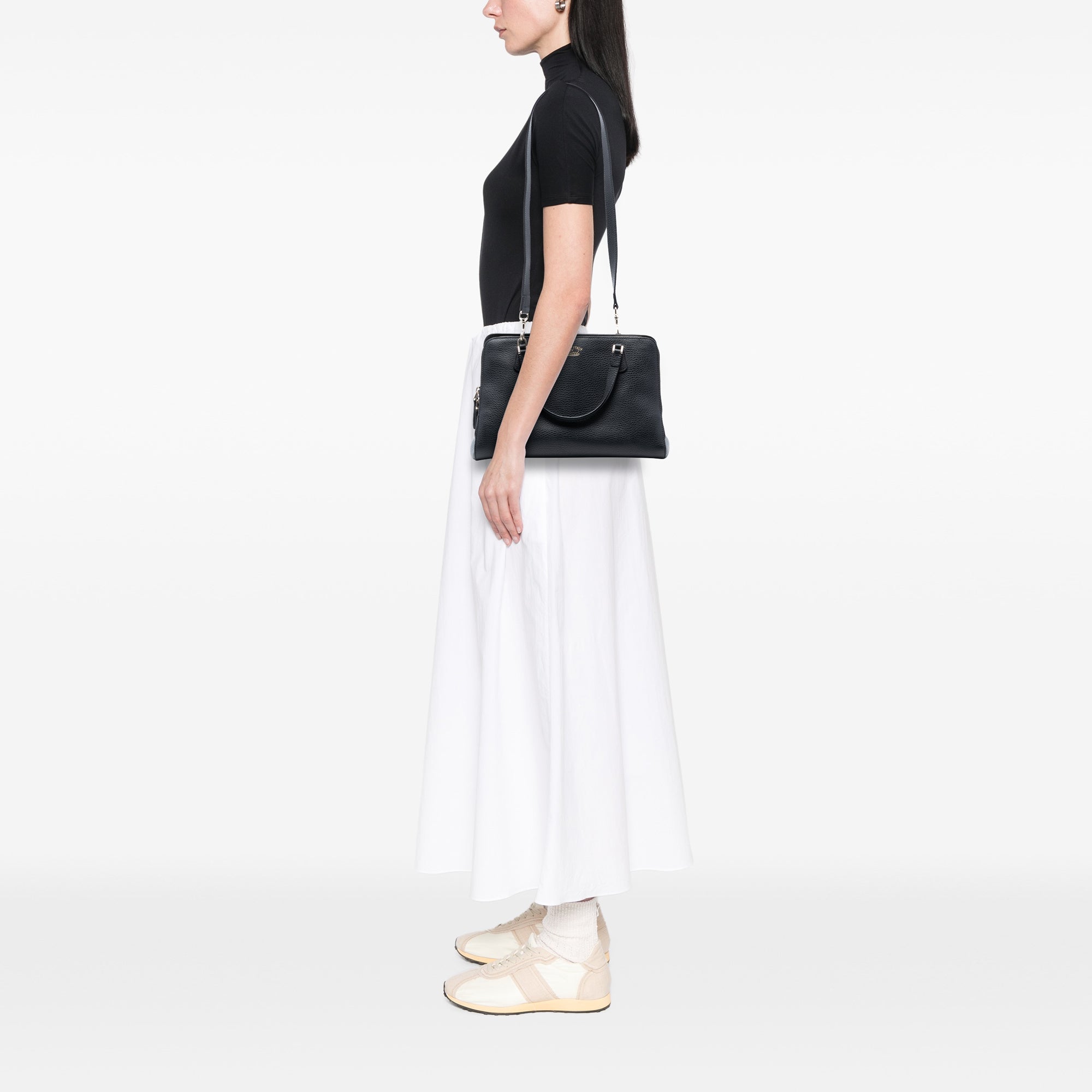 Calfskin Swing Top Handle Satchel