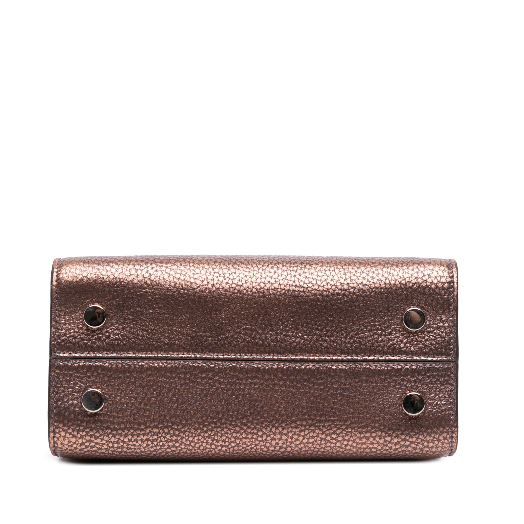 Mini Metallic Grained Calfskin Diorever Satchel