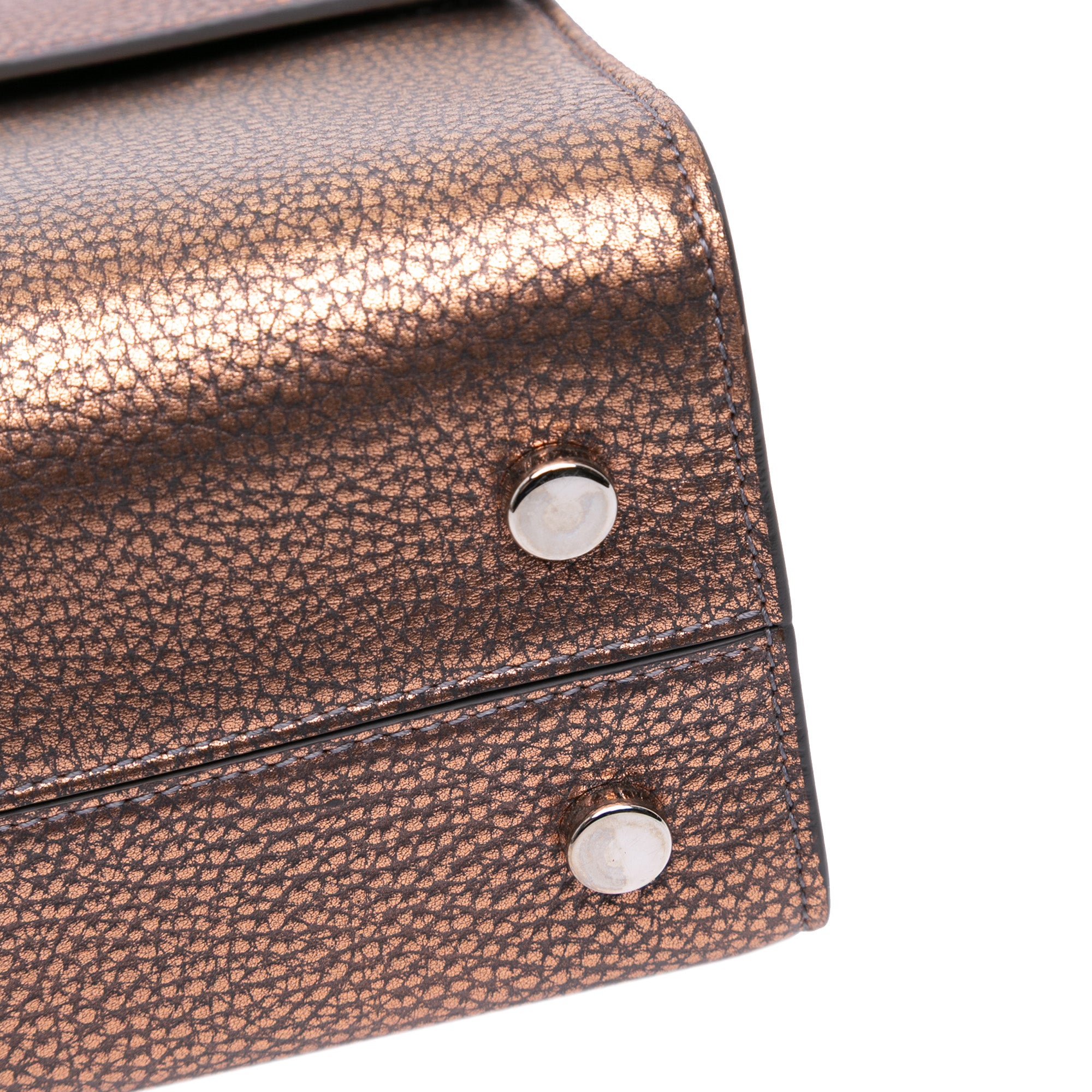 Mini Metallic Grained Calfskin Diorever Satchel