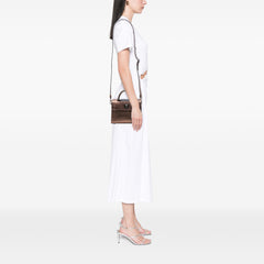 Mini Metallic Grained Calfskin Diorever Satchel