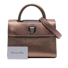 Mini Metallic Grained Calfskin Diorever Satchel