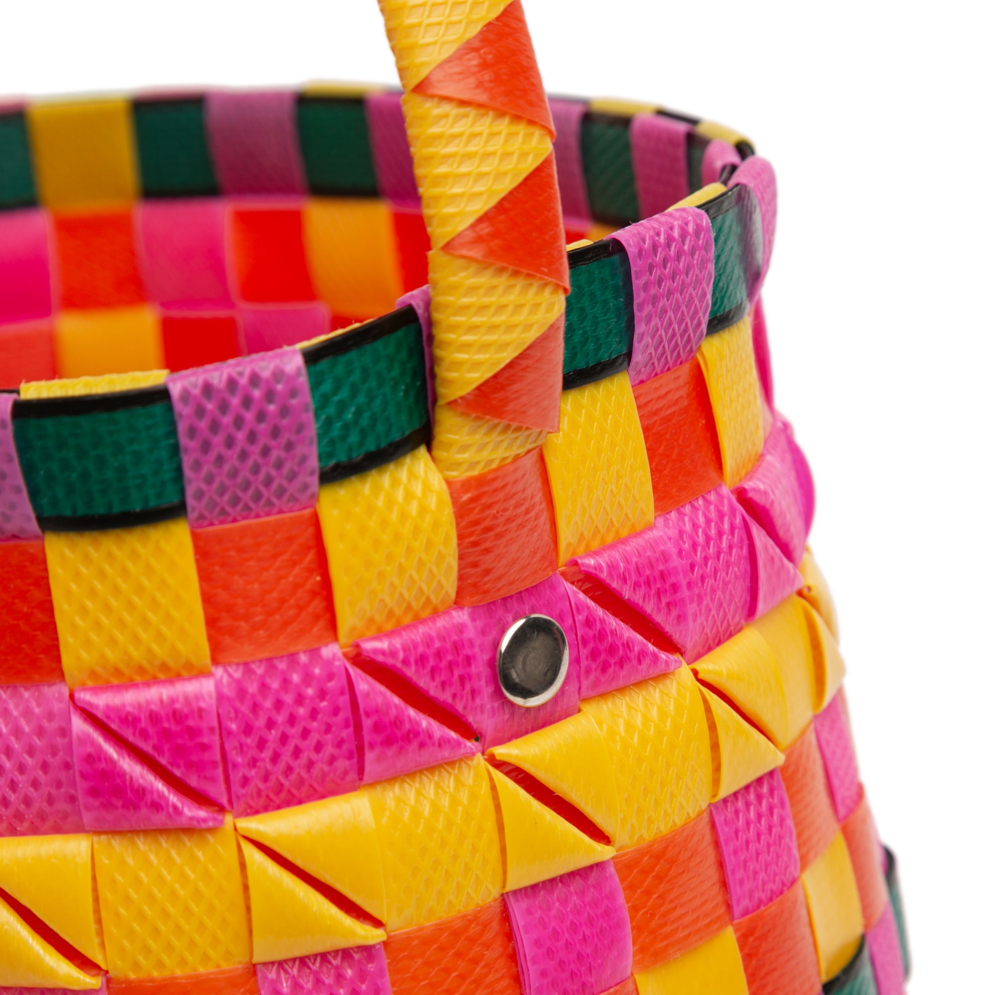 Woven Plastic Basket Bag