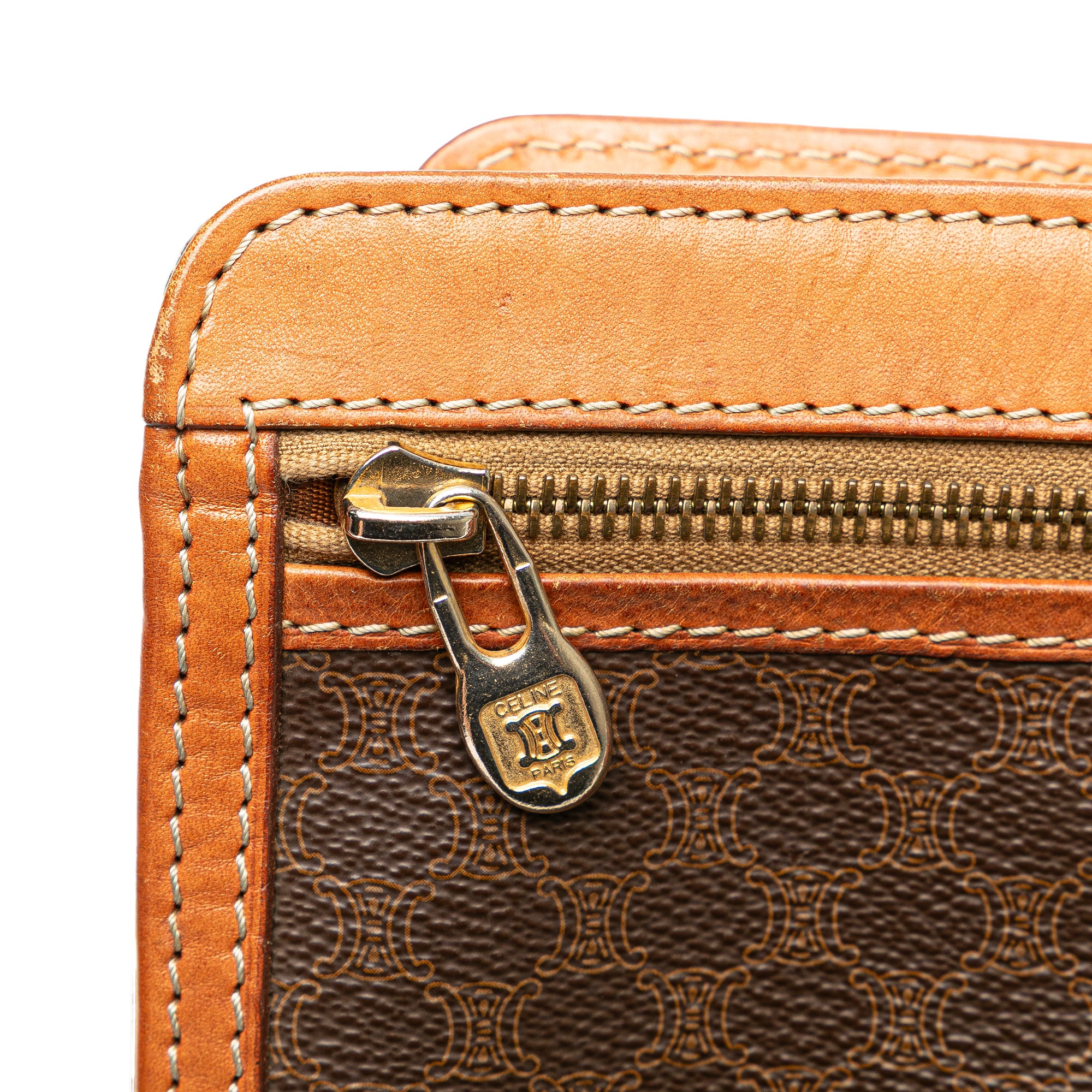 Macadam Coated Canvas Clutch
