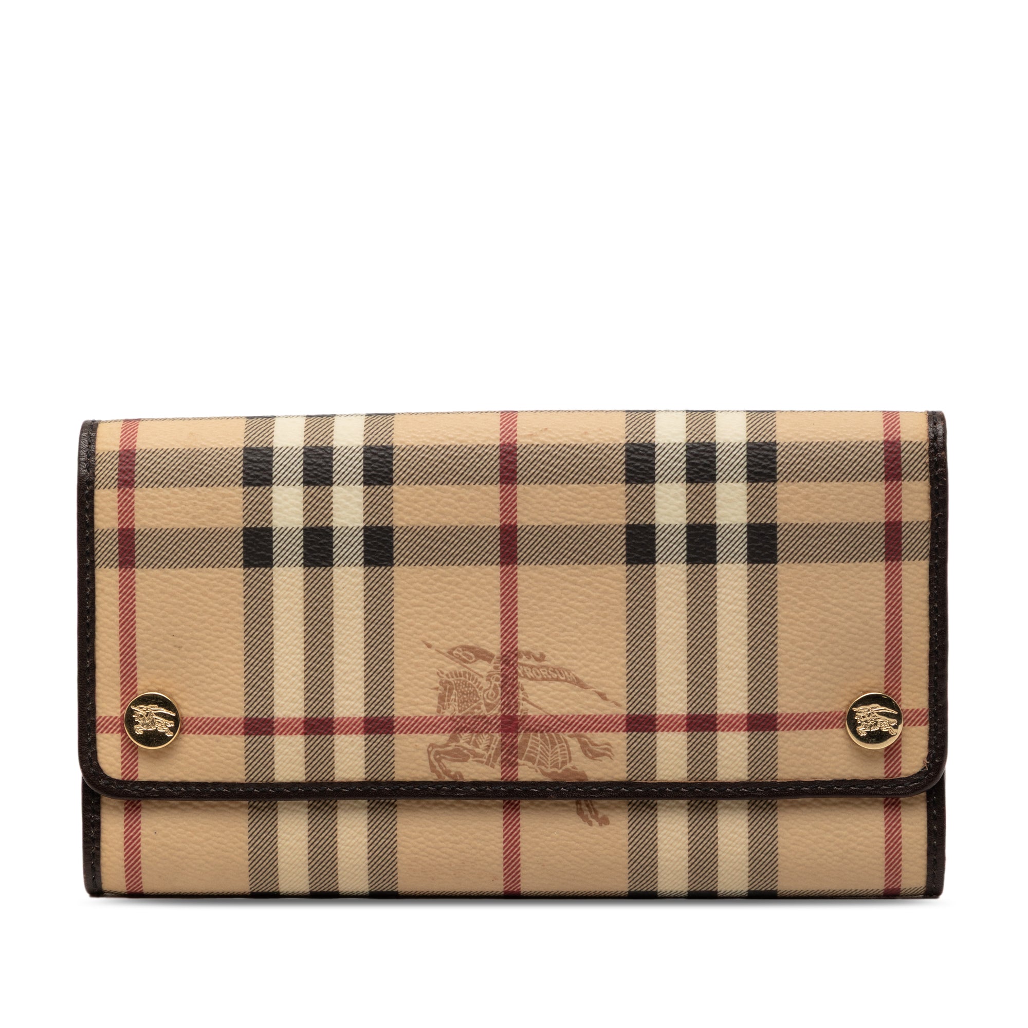 Haymarket Check Coated Canvas Continental Wallet