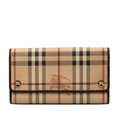 Haymarket Check Coated Canvas Continental Wallet