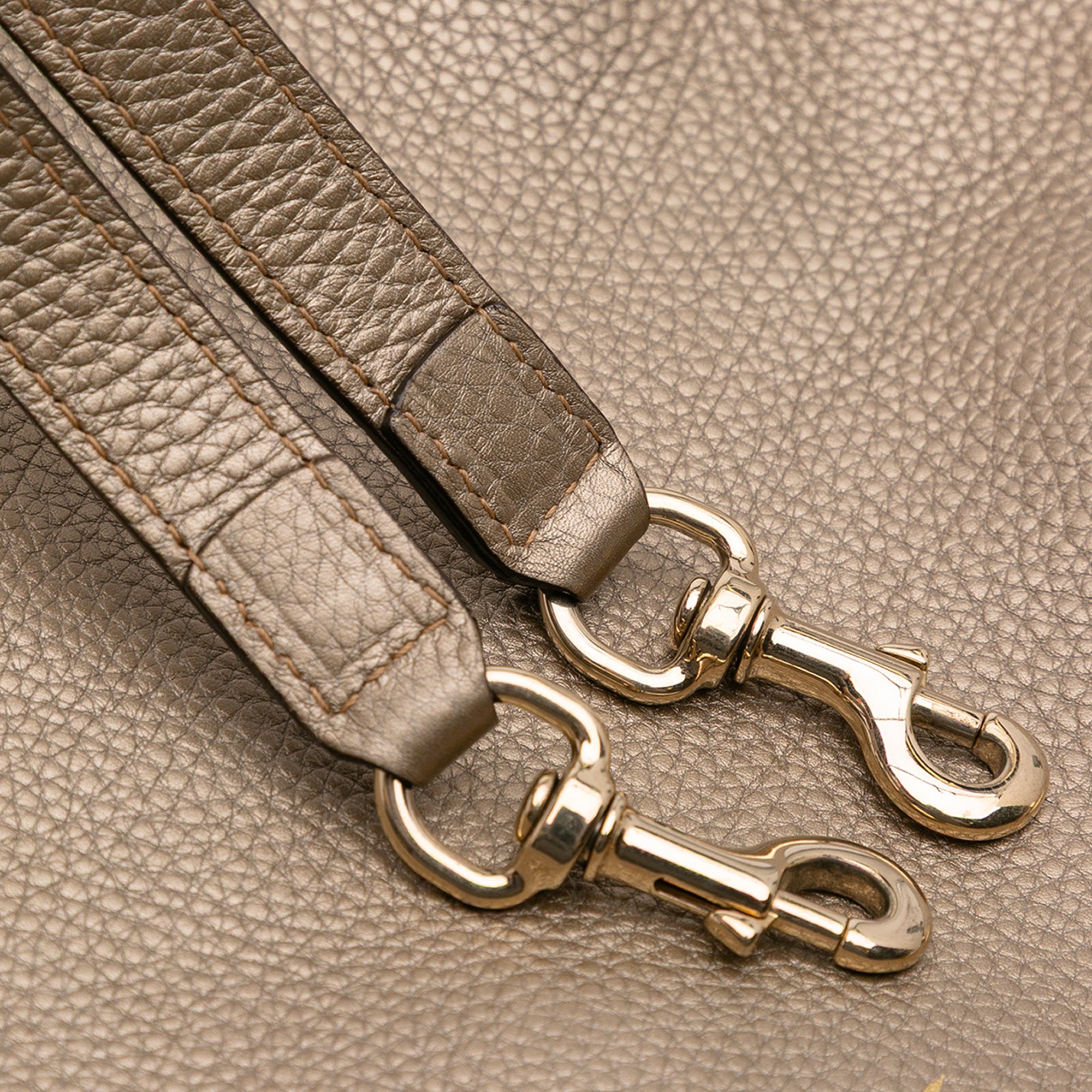 Medium Calfskin Bamboo Shopper Satchel