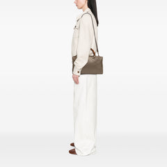 Medium Calfskin Bamboo Shopper Satchel