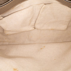 Medium Calfskin Bamboo Shopper Satchel