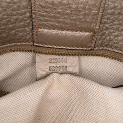 Medium Calfskin Bamboo Shopper Satchel