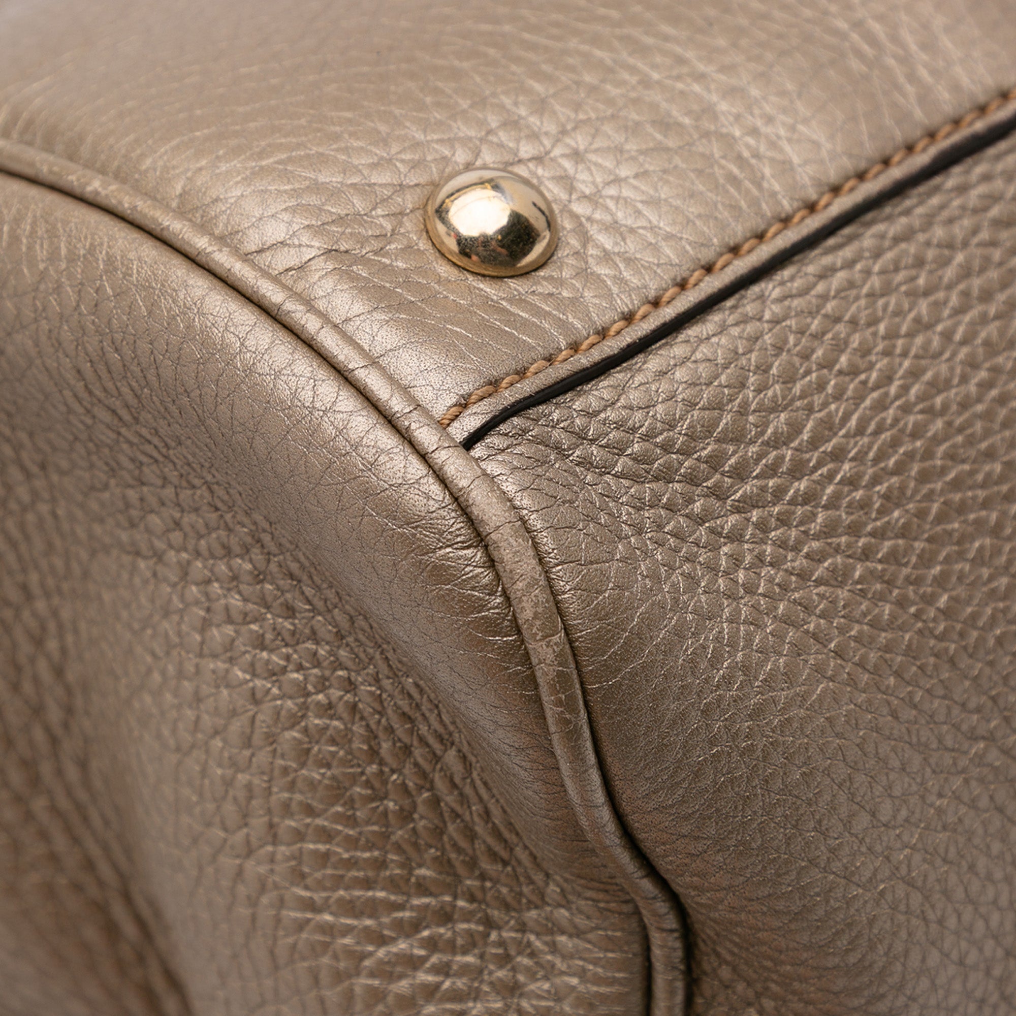 Medium Calfskin Bamboo Shopper Satchel