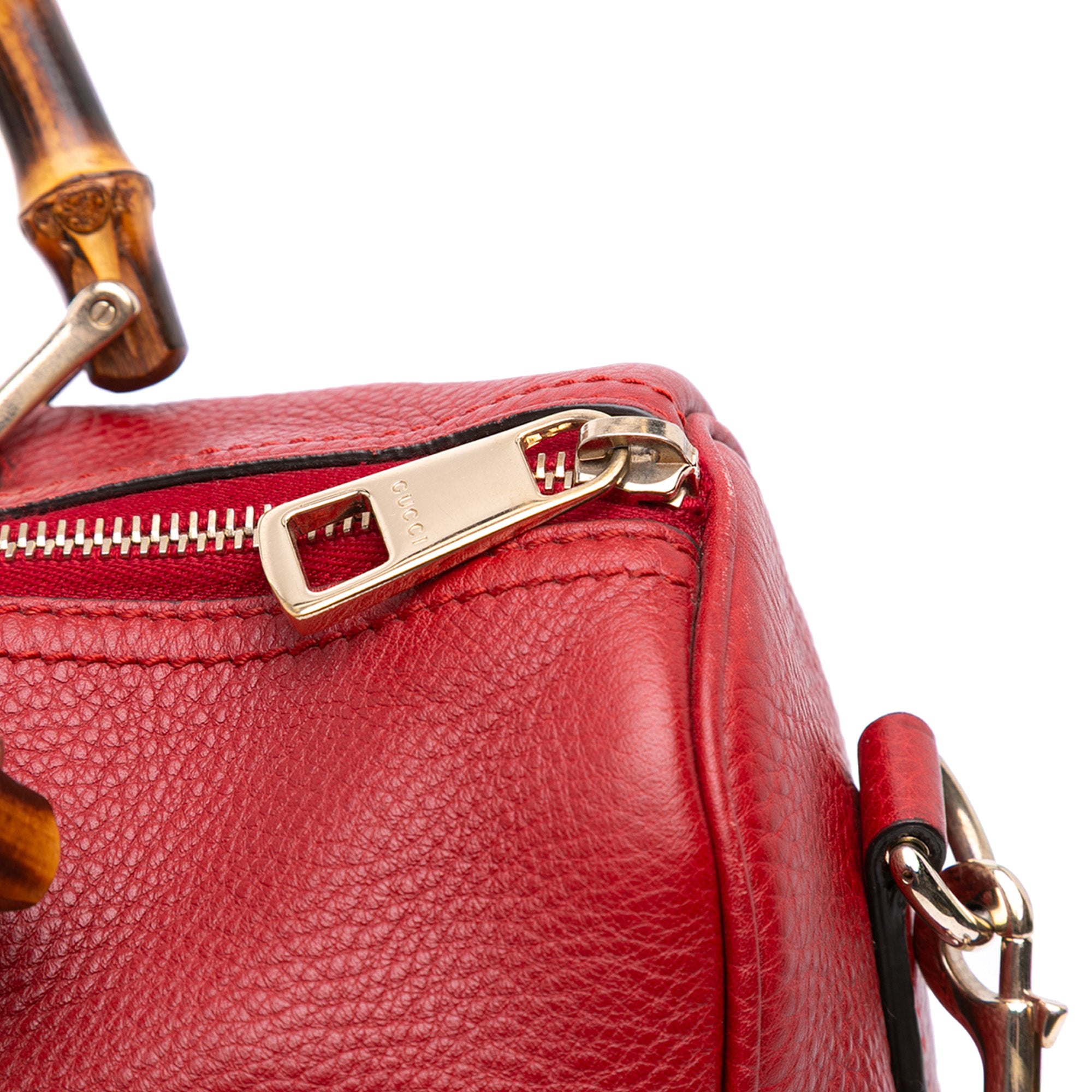 Calfskin Bamboo Shopper Boston