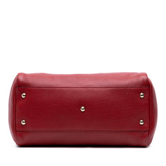 Calfskin Bamboo Shopper Boston