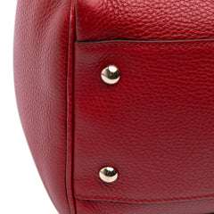 Calfskin Bamboo Shopper Boston