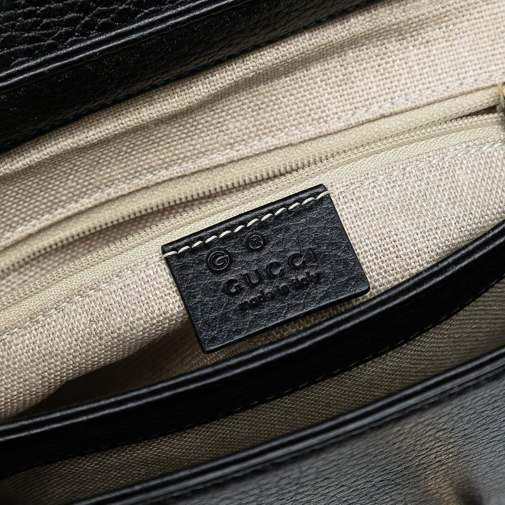 Small Dollar Calf Interlocking G Satchel