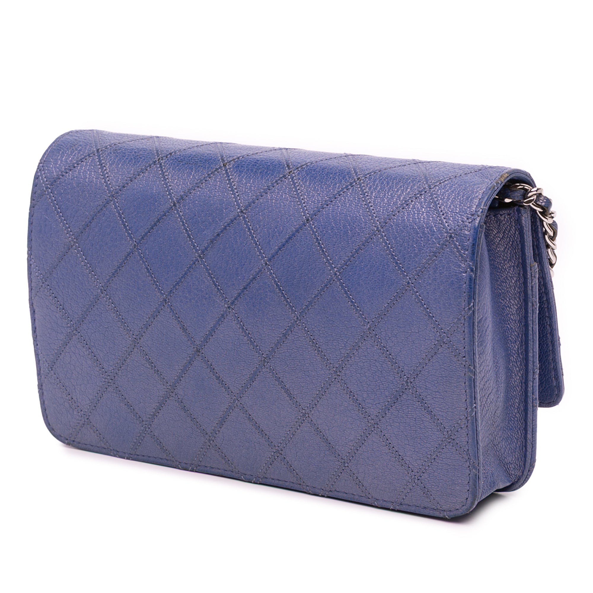 CC Calfskin Double Stitched Wallet on Chain