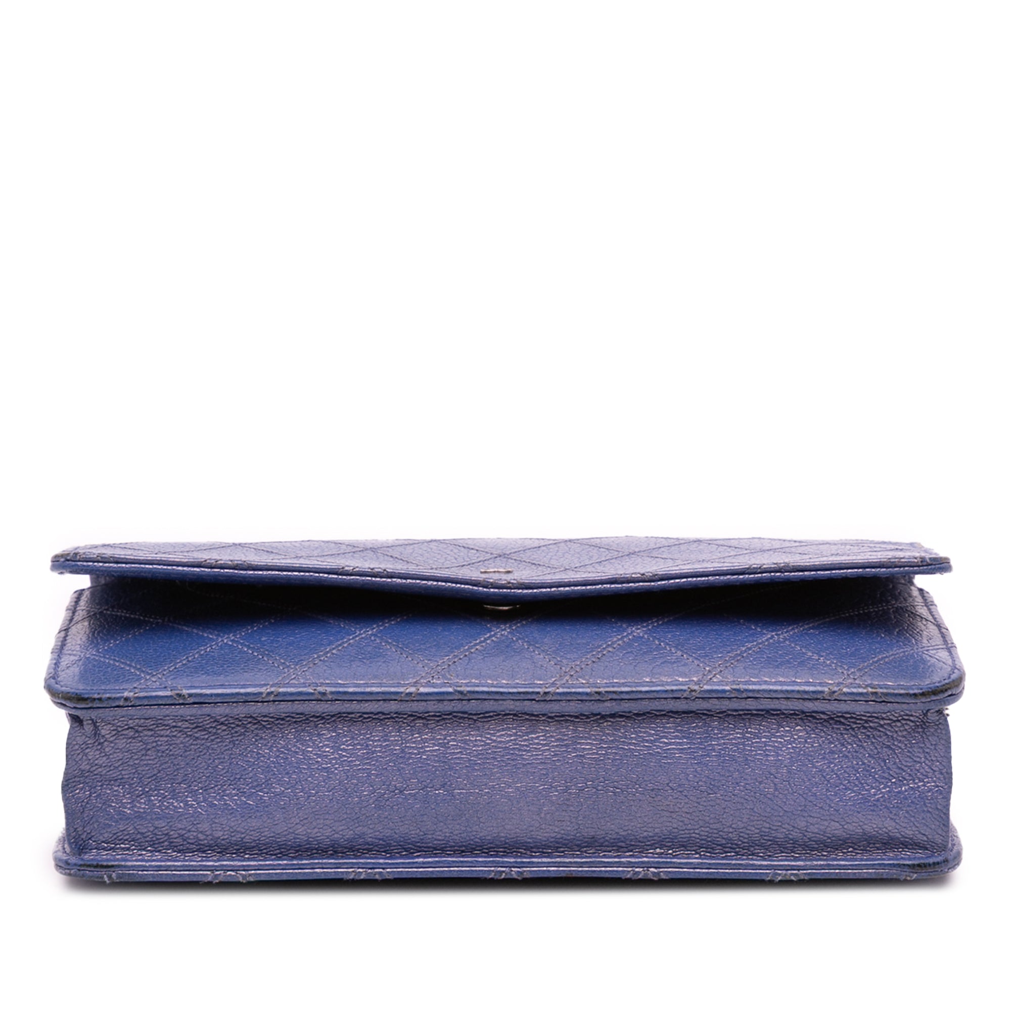 CC Calfskin Double Stitched Wallet on Chain