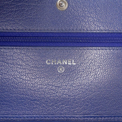 CC Calfskin Double Stitched Wallet on Chain