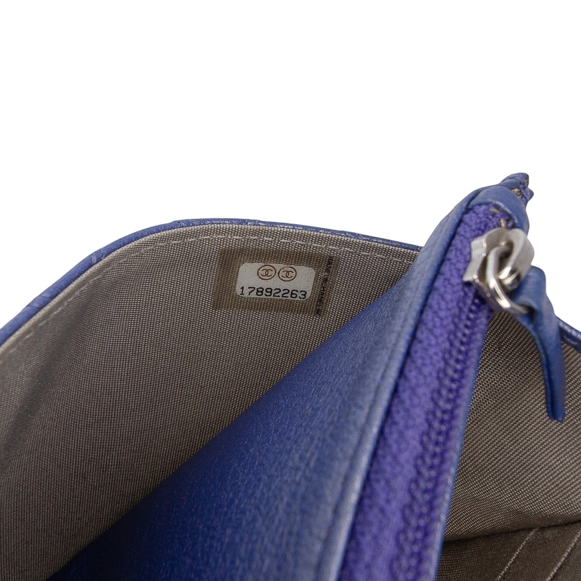 CC Calfskin Double Stitched Wallet on Chain