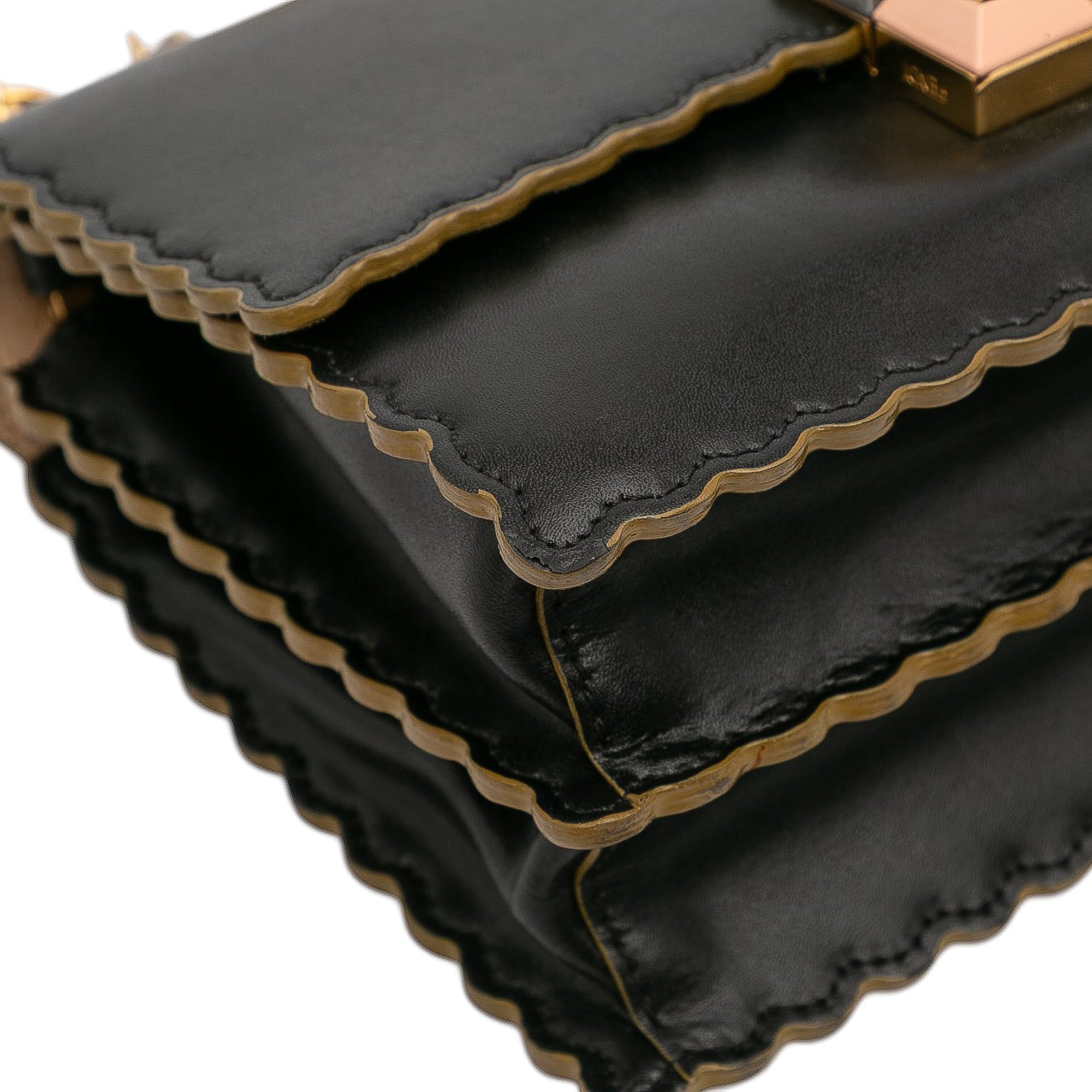 Small Scalloped Leather Kan I Crossbody