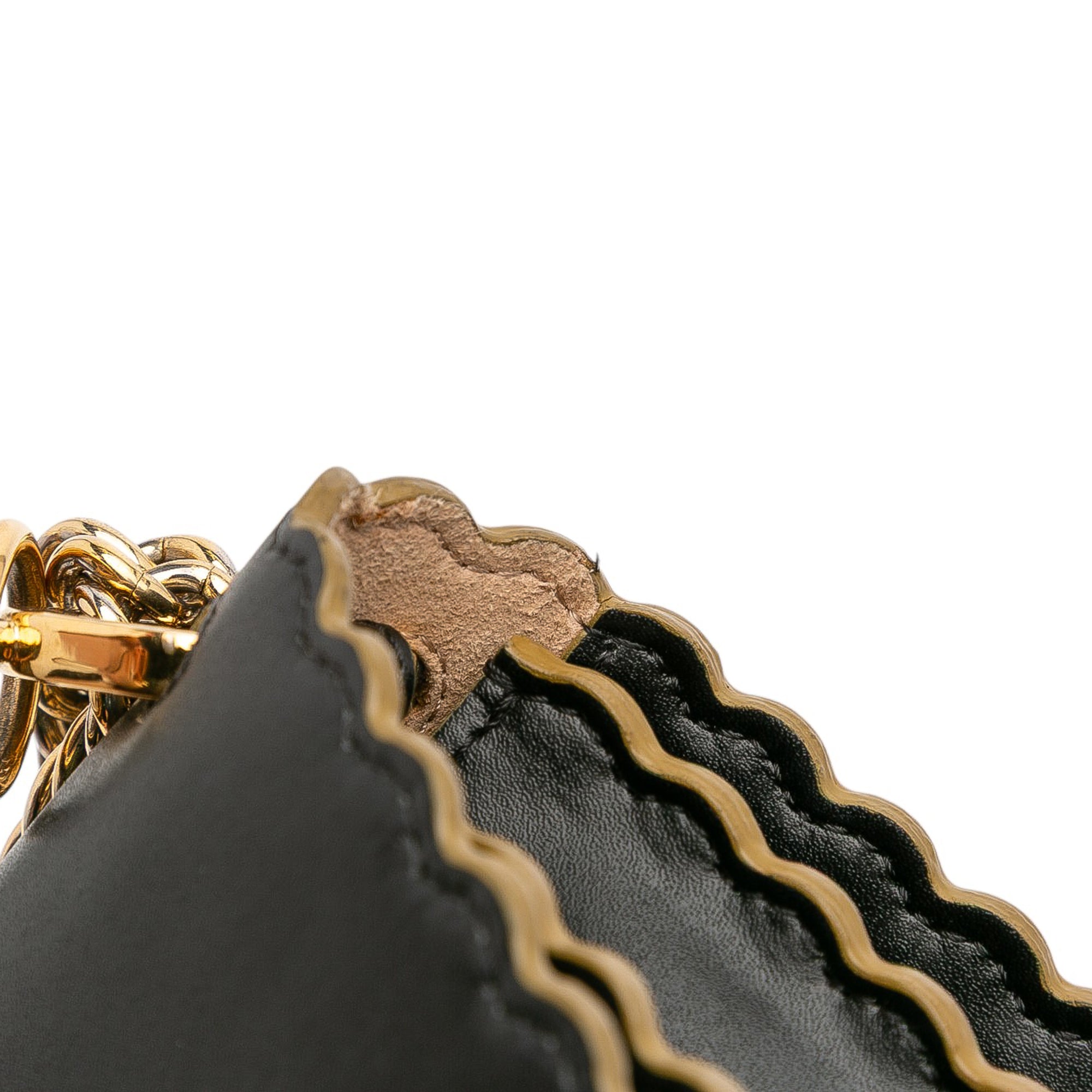 Small Scalloped Leather Kan I Crossbody