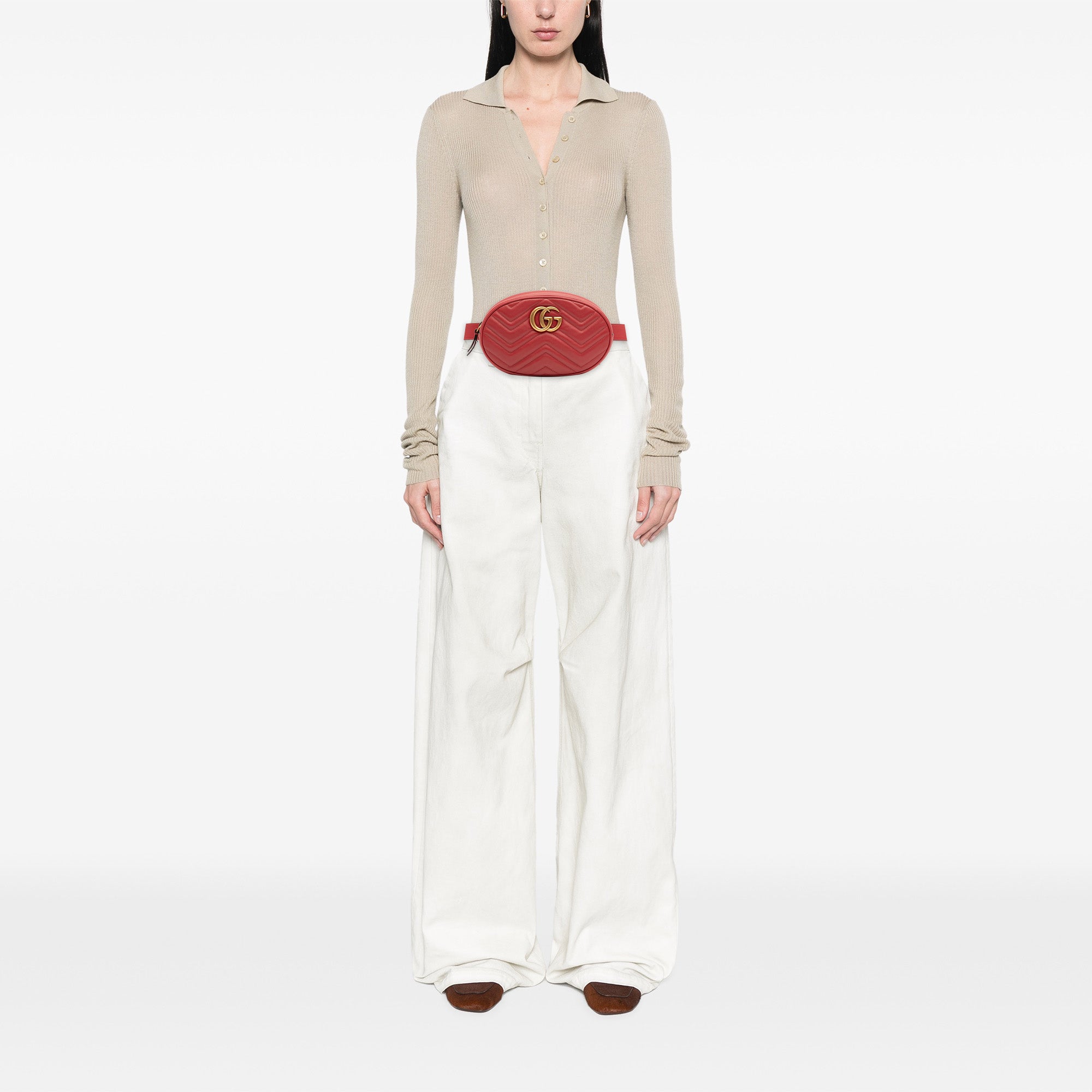 Small GG Marmont Matelasse Leather Belt Bag