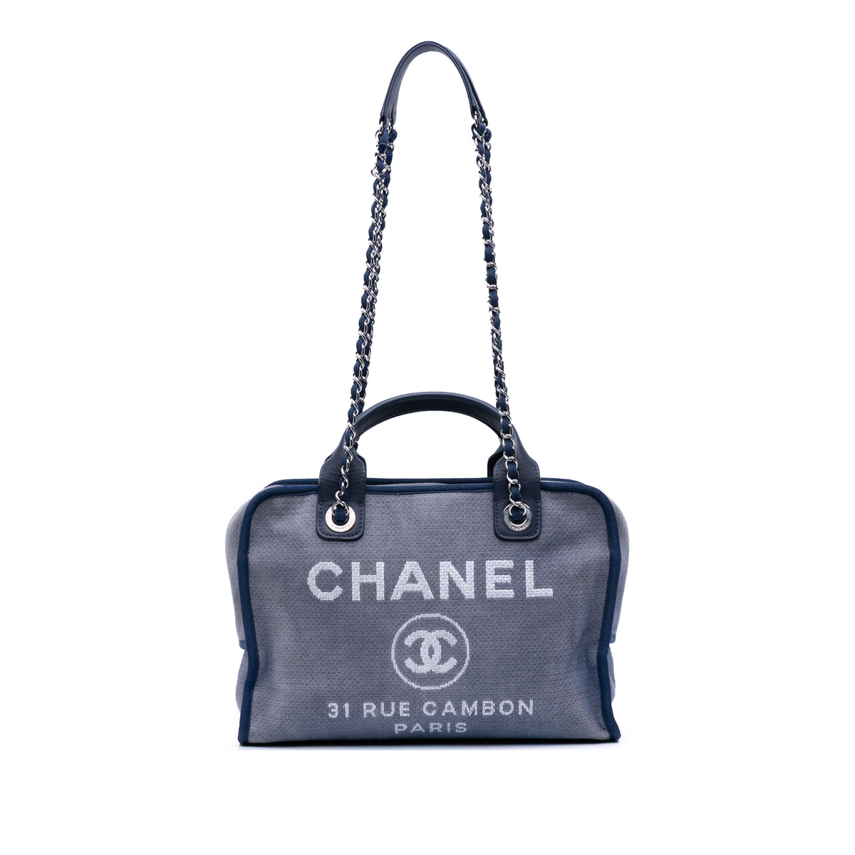 Large Denim Deauville Bowling Bag