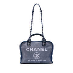 Large Denim Deauville Bowling Bag