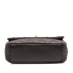 Small Quilted Lambskin Resin Pearl Chain Flap