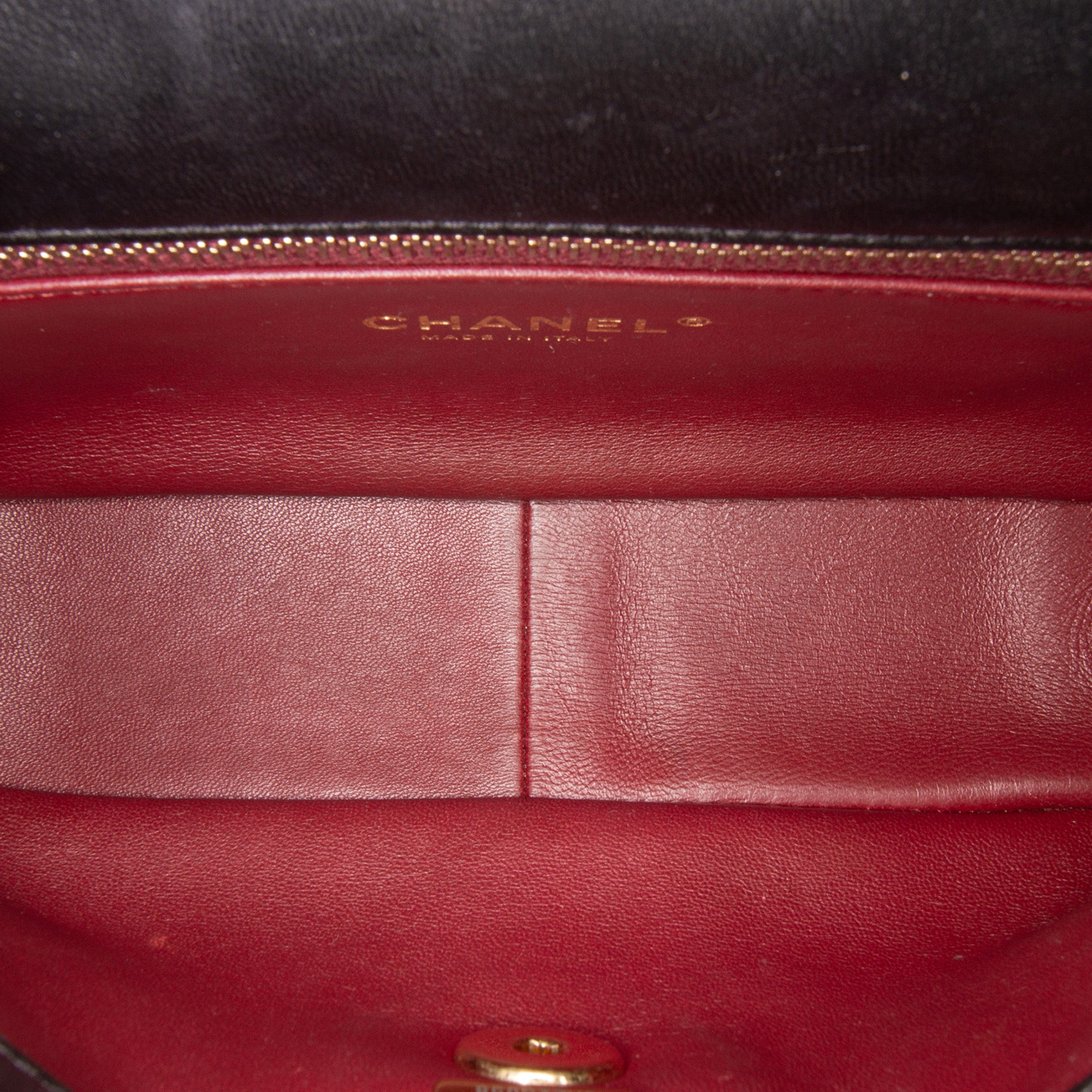 Small Quilted Lambskin Resin Pearl Chain Flap