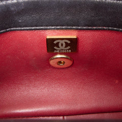 Small Quilted Lambskin Resin Pearl Chain Flap