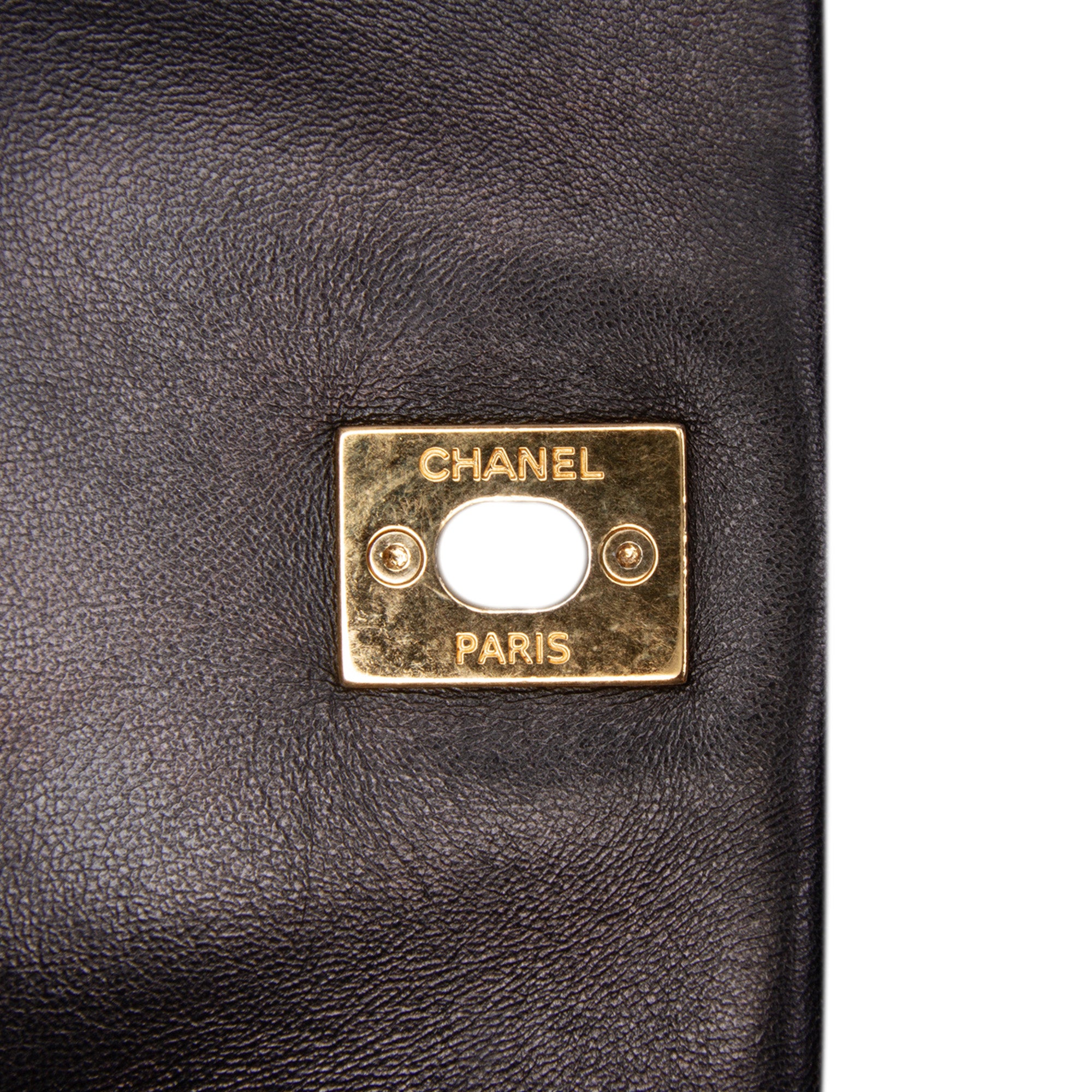 Small Quilted Lambskin Resin Pearl Chain Flap