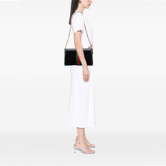 Medium Suede Ophidia Web Chain Shoulder Bag